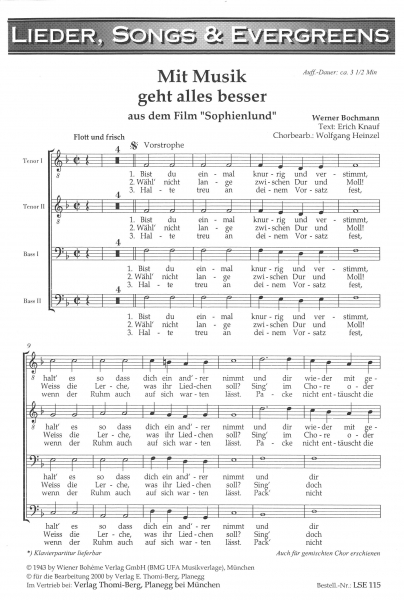 Mit Musik geht alles besser (Chorpartitur)
