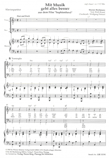 Mit Musik geht alles besser (Klavierpartitur)