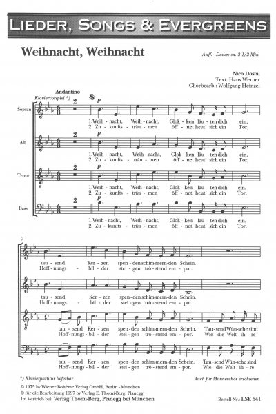 Weihnacht, Weihnacht (Gem.Chor Chorpartitur)