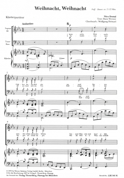 Weihnacht, Weihnacht (Gem.Chor Klavierpartitur)