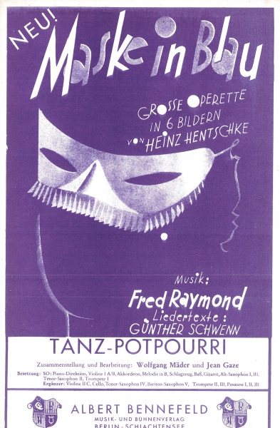Maske in Blau - Tanz-Potpourri - (Salonorchester)