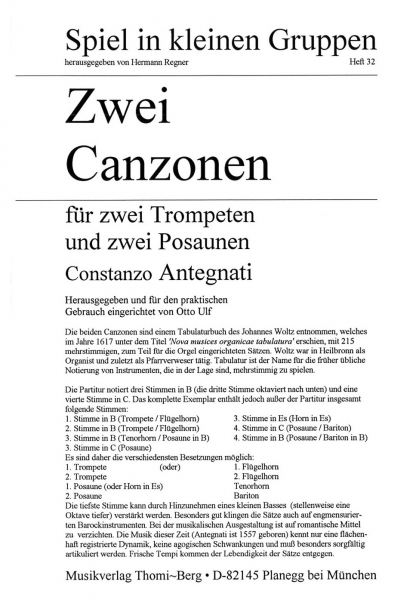 Zwei Canzonen