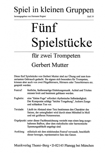 Fünf Spielstücke