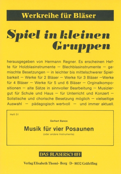 Musik für vier Posaunen op. 83