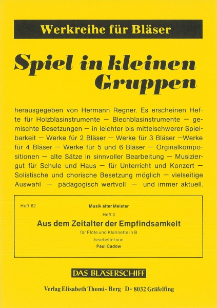 Aus dem Zeitalter der Empfindsamkeit