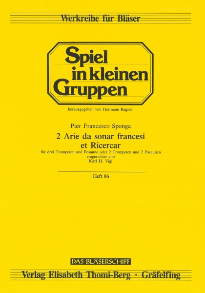 2 Arie da sonar francesi et ricercar