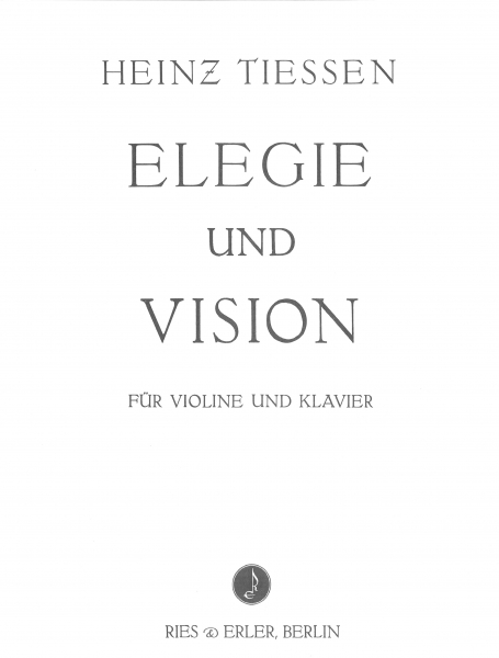 Elegie und Vision for violin and piano (pdf-Download)