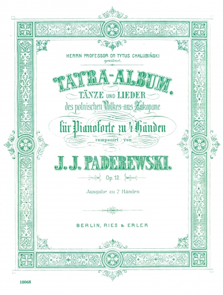 Tatra-Album für Klavier op. 12 - Ausgabe zu 2 Händen (pdf-Download)