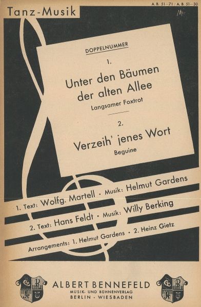 Unter den Bäumen der alten Allee / Verzeih' jenes Wort (Salonorchester)