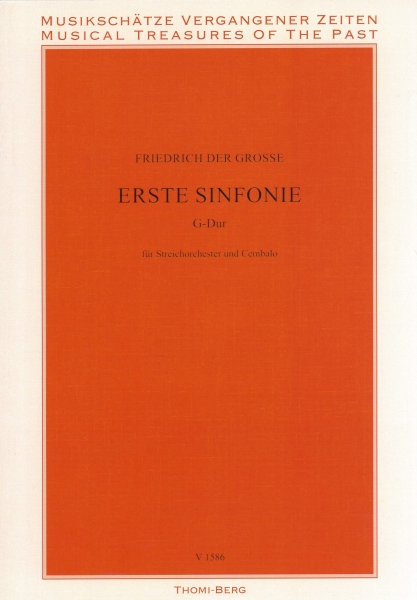 Erste Sinfonie für Streichorchester und Cembalo G-Dur (Partitur)