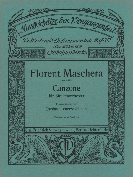 Canzone für Streichorchester (Partitur)