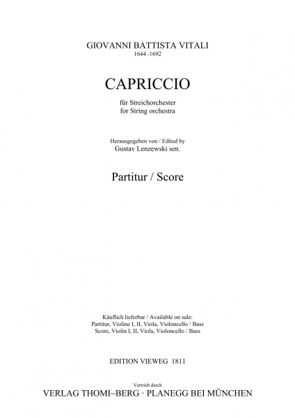 Capriccio für Streichorchester (Partitur)