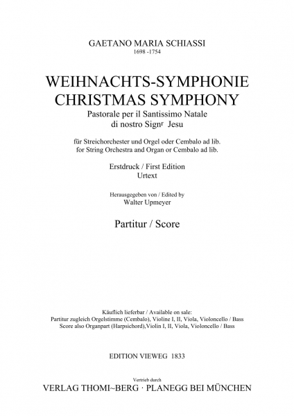 Weihnachts-Sinfonie - Sinfonia pastorale D-Dur (Stimmen-Set)
