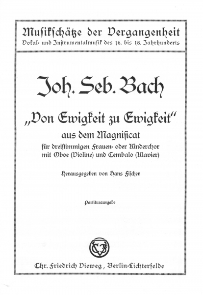 Von Ewigkeit zu Ewigkeit aus dem "Magnificat"