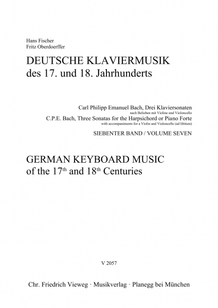 Drei Klaviersonaten Wotq. 89/91