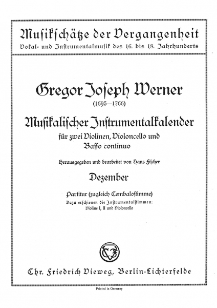 Dezember aus dem "Musikalischen Jahreskalender"