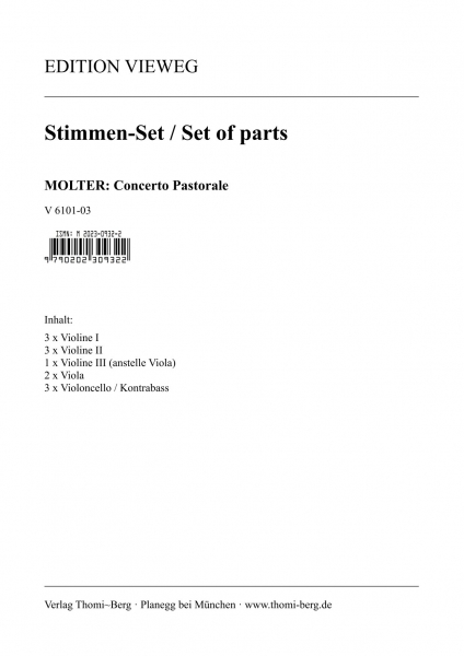Concerto pastorale in G-Dur (Stimmen-Set)