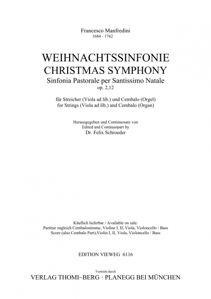 Weihnachtssinfonie op. 2,12 (Partitur)