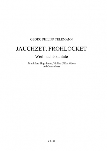 Jauchzet, frohlocket Weihnachtskantate