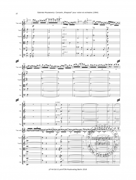 Concerto "Rhapsod" pour Violon et Orchestre (1964)