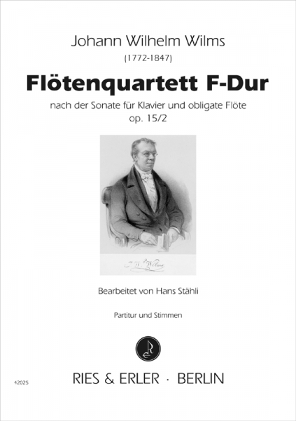 Flötenquartett F-Dur nach der Sonate für Klavier und obligate Flöte op. 15/2 bearbeitet für Flöte, Violine, Viola und Violoncello